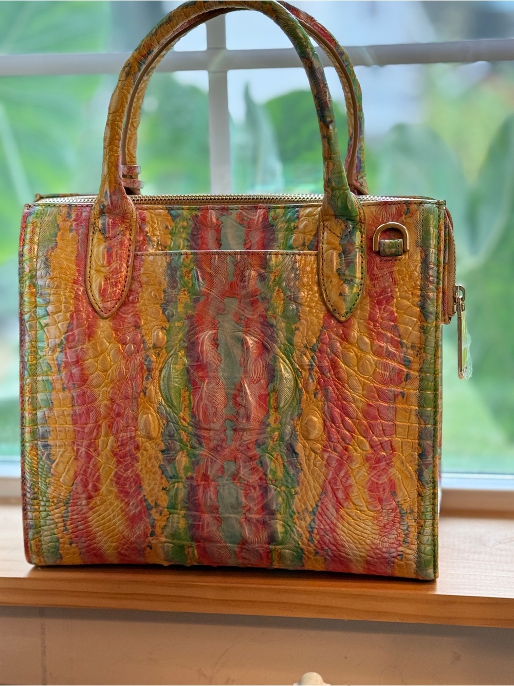 Brahmin purse & wallet Small Caroline- Saltwater Taffy Melbourne croc - Picture 2 of 9